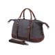Grain Leather Canvas Carry On Duffel Bags Smooth Zipper OEM ODM