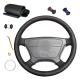 Black Artificial Leather Steering Wheel Cover for Mercedes-Benz W202 CL-Class C140 E-Class W210 W124 W140 1993-2000