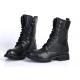 Flat Low Heel Military Jungle Boots , Round Toe Leather Motorcycle Boots