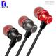 IPX2 3.5mm Wired Earphone With Microphone Metal Earbuds TPE Flat Cable