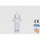 Type 5 6 Disposable PPE Coveralls With Elastic Wrist / Waist / Ankle