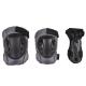 Black Roller Skating Protective Set Knee Pads Elbow Pads And Wrist Guards