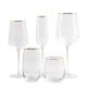 Machine Made Crystal Wine Glasses Custom Capacity For Home Party / Bar Eco Friendly