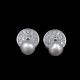 Chenqi Silver Pearl Earrings For Woman / Pearl Drop Earrings Natural Cultured