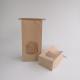 Tin Tie Brown Side Gusset Customized Paper Bags Greaseproof Durable With Window