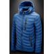 Men'S Winter Nylon Fabric Quilted Jacket With Detachable Hood