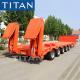 TITAN 5 axles lowbed trailer heavy duty equipment low bed semi trailer