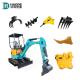 2 Ton Kubota Excavator Farming Micro Excavators with Taifeng and Core Components Pump