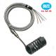 PVC Extruder Hot Runner Coil Heaters Spring Coil Heater With Metal Mesh Lead Wire