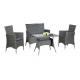 Mould Resistant Garden Rattan Set , PP Rattan Garden Table And Chairs