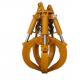 4-6 Jaw Excavator Orange Peel Grab 3-45 Ton Excavator Rotating Hydraulic Grapple