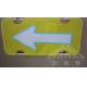 Iron Support Customized Reflective Traffic Signs Outdoor Light Emitting