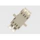 MM LC UPC Duplex Beige OM3 Fiber Optic Cable Adapter With Flanges