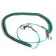 Dark green high pulling wire inside plastic stretchy coil lanyards for fishing camping use