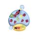 Safety Durable Silicone Baby Tray Feeding Plate With Spoon And Fork