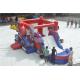 Spiderman Bouncy Castle , Round Inflatable Bouncer Combo With Slide