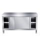 1.2mm Food Prep Garage Cabinet Workbench , Stainless Steel Kitchen Table