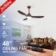 110-240V/50Hz-60Hz Low Noise ABS Blades Ceiling Fans with LED Lights and Remote Control