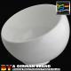 5 Star Hotel Supply LD Bone China 4 White Porcelain Oblique Open Bowl for Sauce and Cream