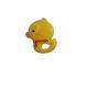 Bulk Silicone Baby Teether Little Yellow Duck Banana Shaped With Size Is 7.7*6.8