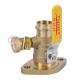 YomteY Brass Press Rotating-Flanged Ball Valve with drain