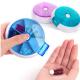 Round Shape Weekly Plastic Pill Box 7 Day Portable Pill Box Pill Dispenser