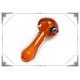 Glass Heavy Inside Out Amber with Aqua Eye Hand Smoking Tobacco Spoon Pipe