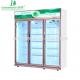 Upright Supermarket Commercial Glass Door Refrigerator Visicooler Showcase For Juice