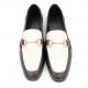 Ladies Casual Loafer Shoes With Rubber Outsole Black White Color