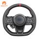 Customized Available Durabl Hand Stitching Custom Full Black Leather Steering Wheel Cover for Subaru WRX 2022-2023