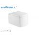 Compact One Piece Ceramic Square Wall Hung Toilet For Home Hotel Bathroom
