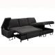 high class brand big Cheap price Furniture Factory fabric 2P with Extendable bed chaise with storage Living Room Sofa