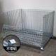 Hot Dipped Galvanized Industrial Collapsible Wire Container Products , Stackable Wire Mesh Bins