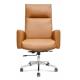 High Back Leather Office Swivel Chairs Eider Cotton Padding Adjustable Swivel