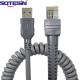 USB A Male To Rj45 Barcode Scanner Cables Spiral For Symbol Ls2208