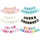 Colorful Linen Bunting Flags Streamers for Birthday Party Decoration