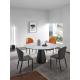 Sintered Stone Top Metal Legs Nordic Modern Rectangular Extension Extendable Dining Table