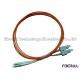 Multimode LC To SC Duplex Fiber Optical Jumper Low Insertion Loss Patch Cord