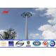 Power Plants Lighting Conical 36m Square Light High Mast Pole With Auto Racing System