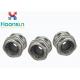 Water Proof Nickel Plated Brass EMC Cable Gland , Shielded Cable Gland With EMC Spring