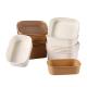Serving Disposable Kraft Paper Bowls , Microwavable Takeout Rectangular Paper