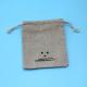 Fashionable Linen / Jute Drawstring Bag For Earring Packaging Small Size