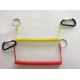 Chinese spiral cord wire tool holder lanyard carabiner and key ring on two ends