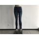 Blue Black Mottled Ladies Denim Jeans With Contrast Stitching TW79167