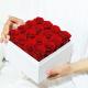 Customized Square Gift Boxes Preserved Roses In Box With Acrylic Cover
