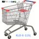Large Heavy Duty Supermarket UK Shopping Cart 115L With 4x4 Inch Swivel PU Wheel