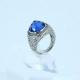 Fashion 316L Stainless Steel Casting Clay CZ Stones Ring LRX451