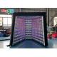 Oxford Portable Inflatable Photo Booth Studio Tent Backdrop Black LED Inflatable Cube V Shaped Enclosure