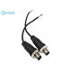 M12 4Pin Screw Type Aviation Connector Male Power Cable For Rear View Camera CCTV System