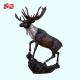 Custom Color Metal Animal Statue Life-Size Bronze Moose Sculpture for Outdoor Display